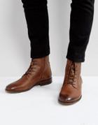 Zign Leather Boots In Tan - Brown
