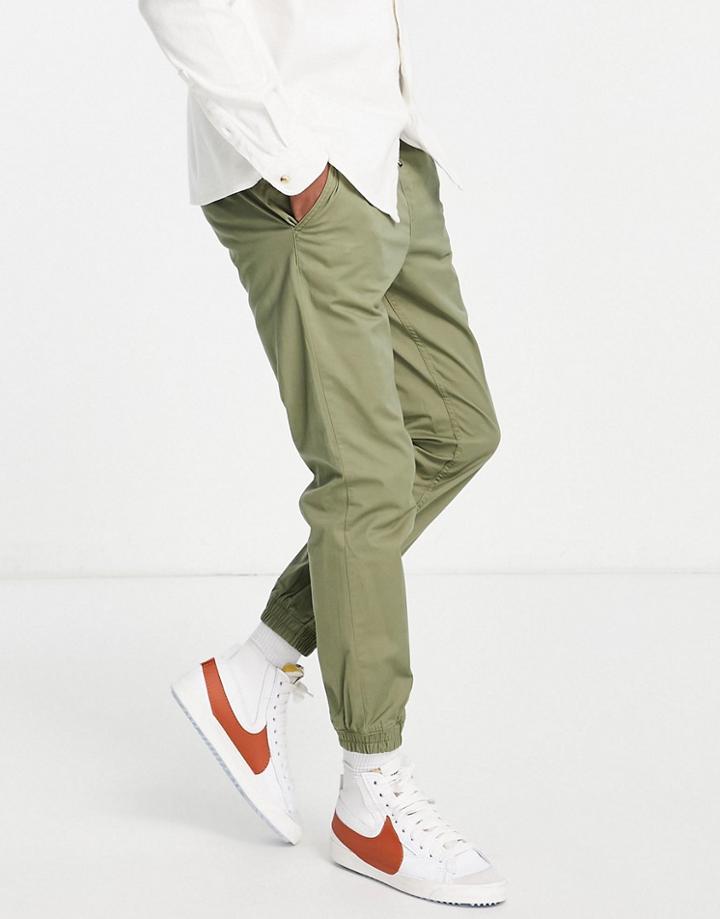 Jack & Jones Cuffed Pants In Gray-green
