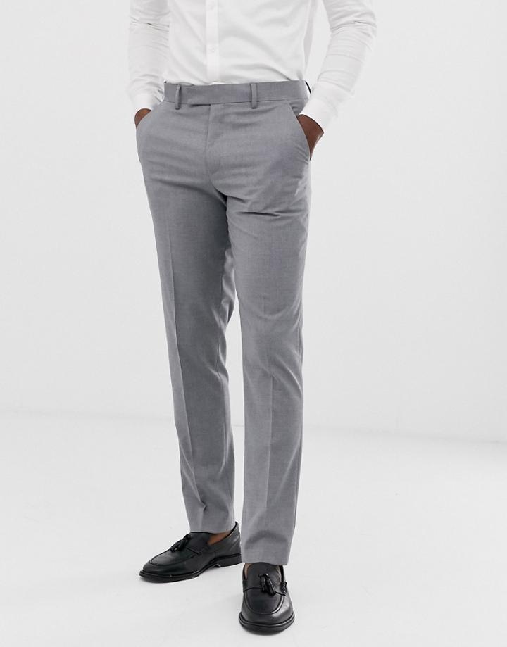 Asos Design Slim Suit Pants In Mid Gray