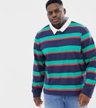 Another Influence Plus Rugby Long Sleeve Top - Navy