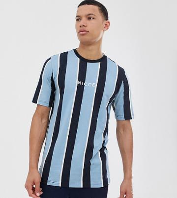 Nicce T-shirt Stripe T-shirt In Blue - Blue