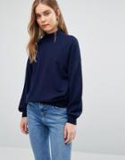 Warehouse Cashmere Boxy Sweater - Navy