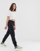 Noisy May Buckle Detail Pants - Black