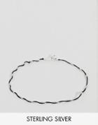 Designb Sterling Silver & Silk Twist Bracelet - Silver