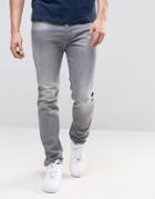 Diesel Buster Jean Regular Slim Stretch Fit Jean 853t Gray Wash - Gray