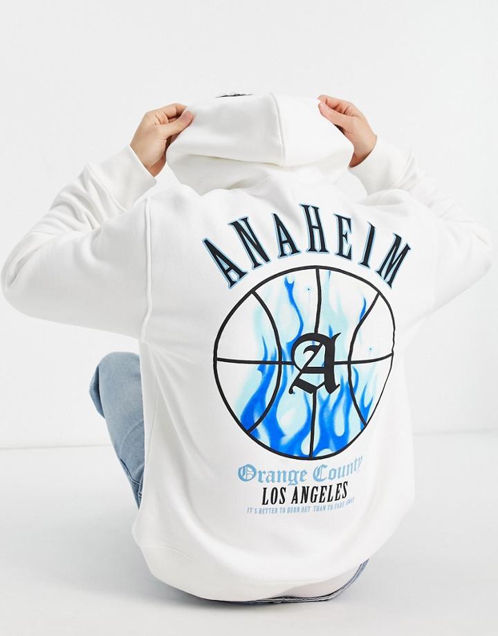 Topman Los Angeles Hoodie In White