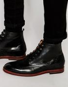 Hudson London Harland Brogue Boots - Black