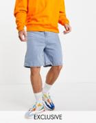 Collusion Extreme 90s Baggy Shorts In Blue-blues