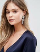 New Look Statement Leaf Earrings - Silver
