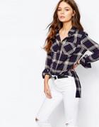 New Look Oversized Check Shirt - Black