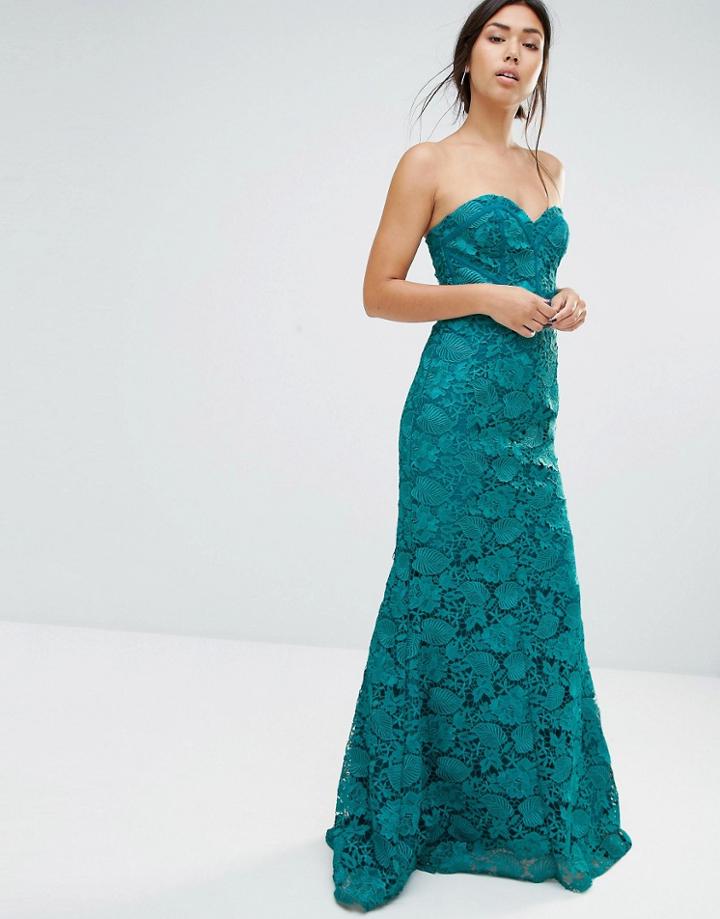 Forever Unique Felicia Embelished Bandeau Maxi Dress - Blue