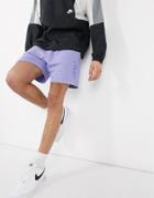 Nike Just Do It Washed Shorts In Purple