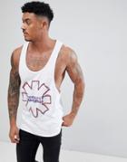 Asos Design Red Hot Chili Peppers Extreme Racer Back Tank - White