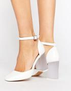 Asos Prima Donna High Block Heels - White