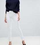 Vero Moda Tall Super Skinny Jean With Ankle Zip - White