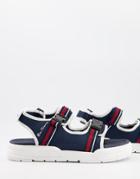 Ben Sherman Chunky Sporty Sandals In Navy Mix-white