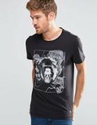 Blend Angry Baboon Print Slim T-shirt In Black - Black