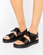 Monki Bow Detail Sandals - Black