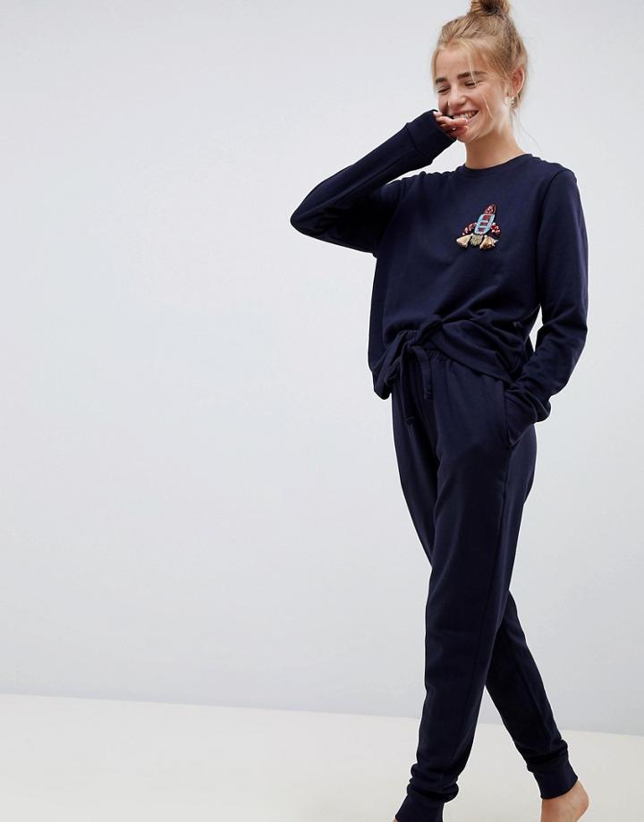 Asos Design Lounge Rocket Jogger - Multi