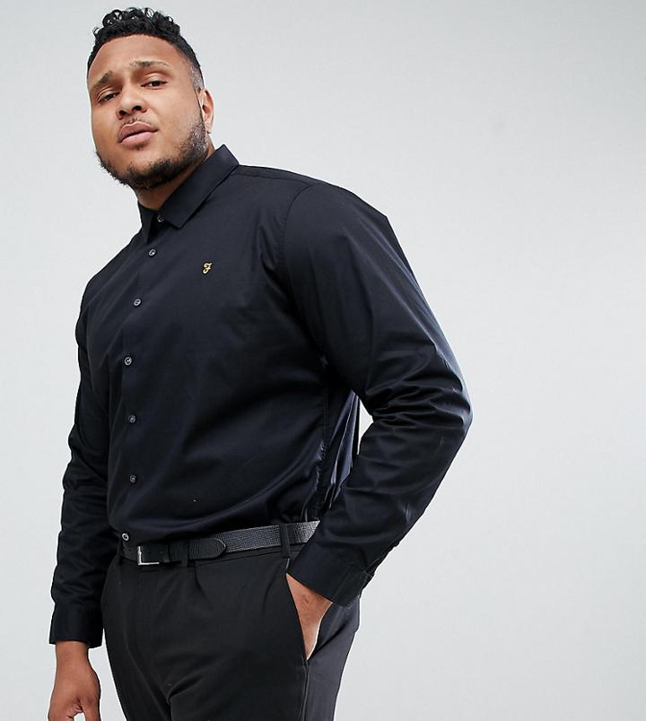 Farah Plus Slim Smart Shirt - Black