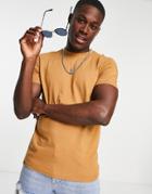 Le Breve Muscle Fit T-shirt In Doe-brown
