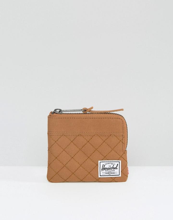 Herschel Supply Co Johnny Quilted Zip Around Wallet - Brown