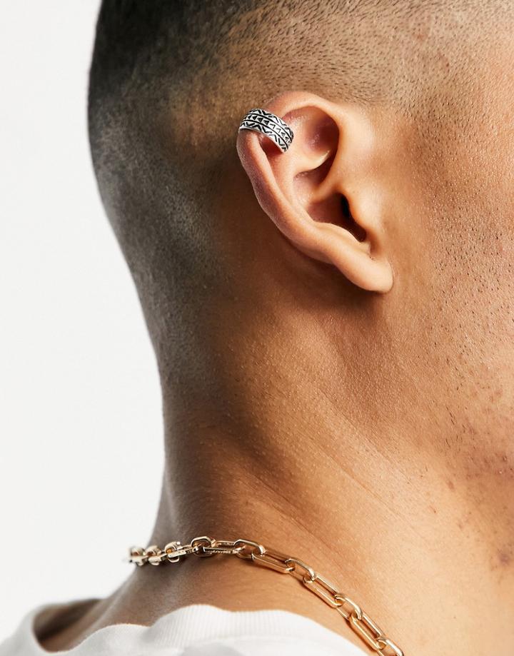 Classics 77 Engraved Ear Cuff In Silver