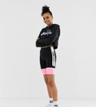 Ellesse Legging Shorts With Side Logo In Pastel Color Block-black