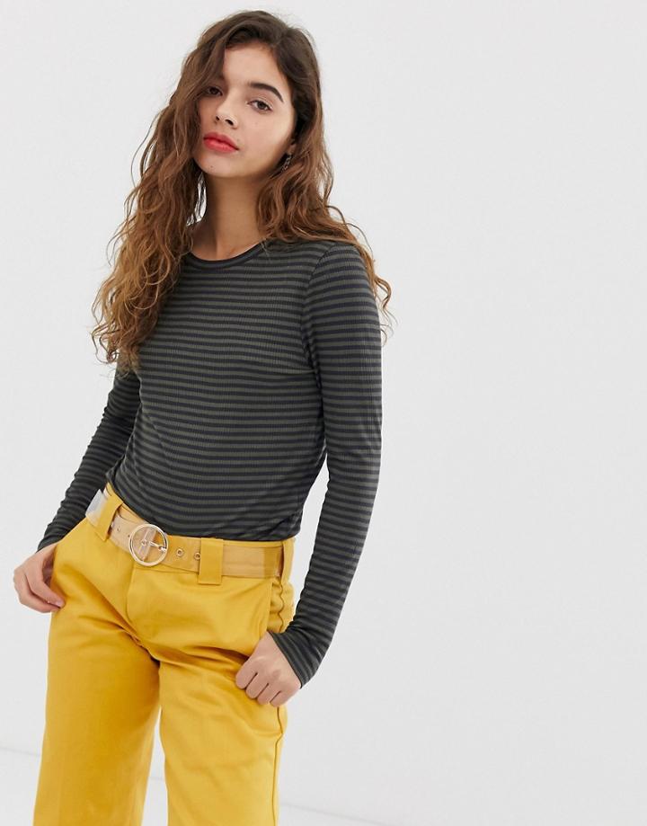 Noisy May Stripe Jersey Top - Multi