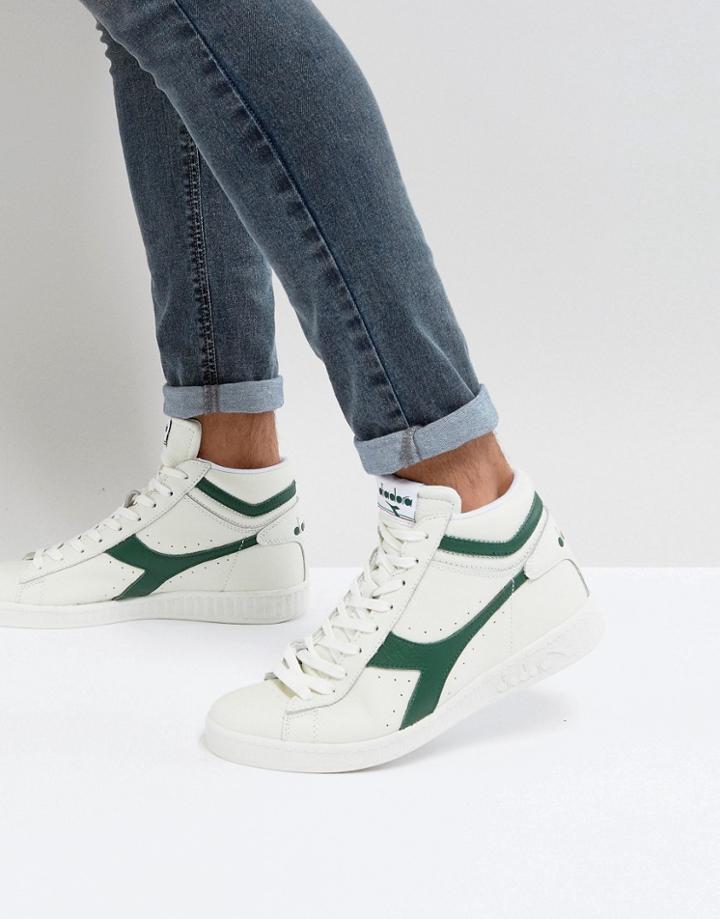 Diadora Game L High Sneakers In White - White