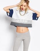 Adidas Originals High Neck Crop Top Wth Trefoil Logo - Multi