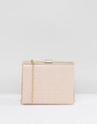 Claudia Canova Structured Pink Clutch Bag - Pink