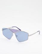 Karl Lagerfeld Navigator Sunglasses In Gunmetal-gray