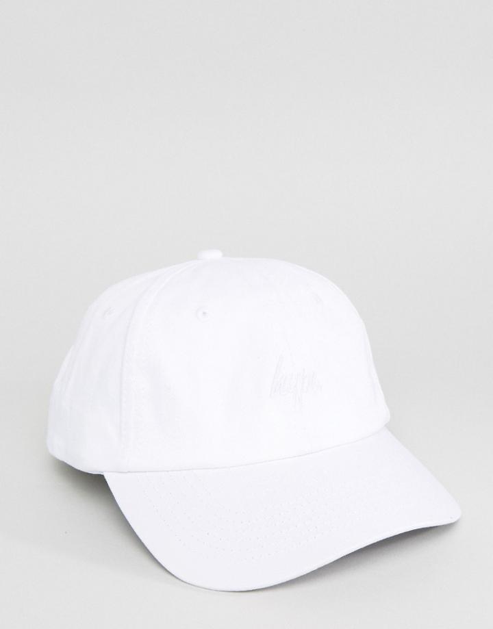 Hype Baseball Cap In White - White