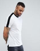 New Look T-shirt With Side Stripe In White - White