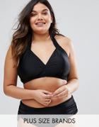 Junarose Halter Neck Bikini Top - Black