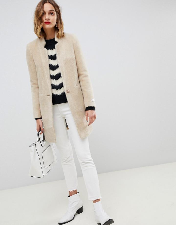 Gianni Feraud Slimline Coat - Cream