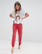 New Look Christmas Elf Pyjama Trouser Set - Red