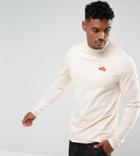 Ellesse Muscle Fit Long Sleeve T-shirt With Sleeve Print In Gray - Stone