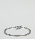 Designb Silver Chain Bracelet With Hoop Closure Exclusive To Asos - Silver
