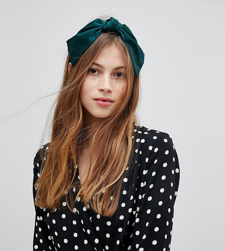 Asos Occasion Bow Headband - Green
