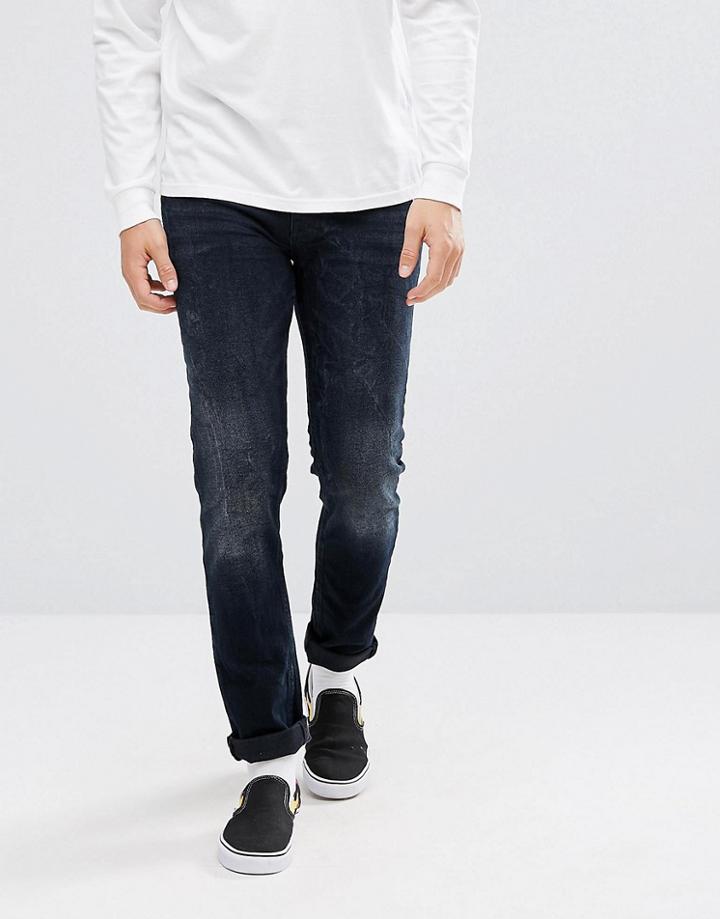 Asos Skinny Jeans In Blue Black - Blue