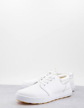 Cat Footwear Proxy Lace Up Sneakers In White Leather