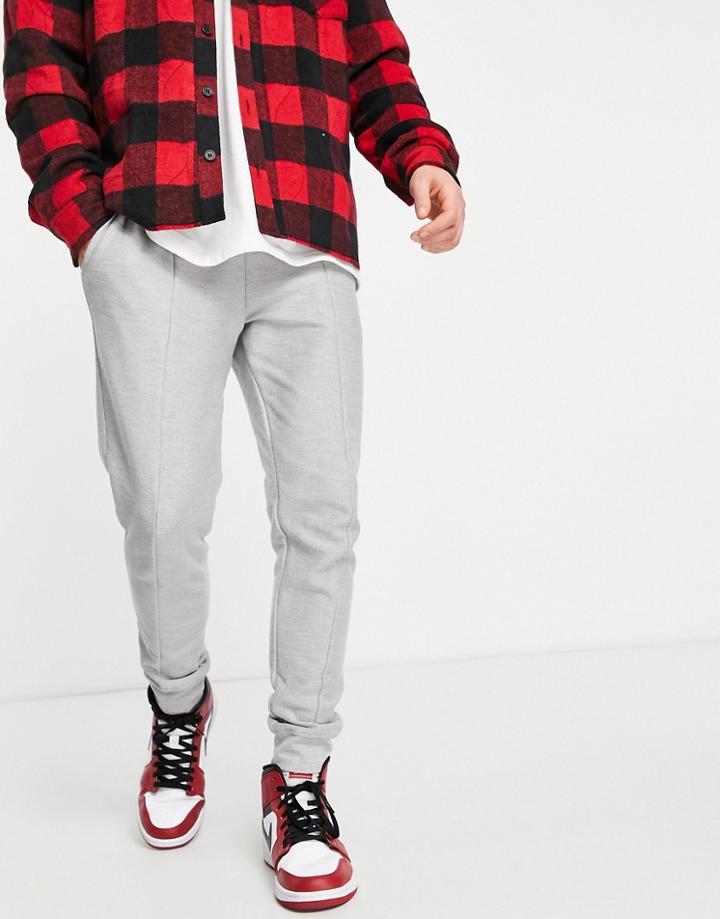 Topman Twill Sweatpants In Gray - Part Of A Set