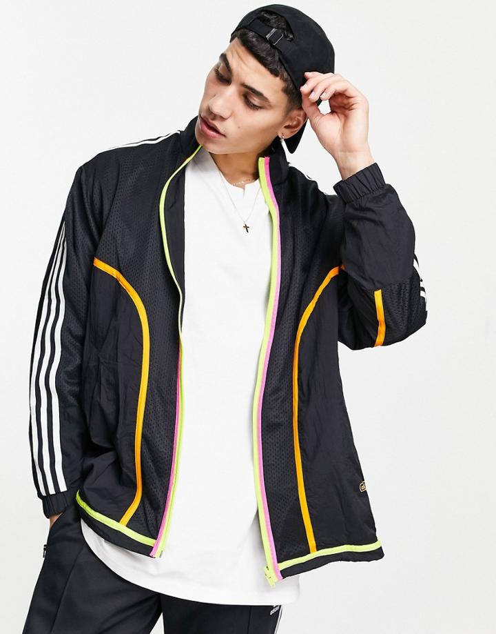 Adidas Originals Reverse Track Top In Black