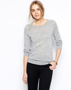 Selected Costa Sweater In Wool Mix - Gray
