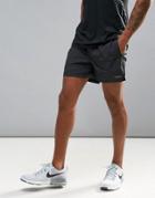 Jack & Jones Tech Training Shorts With All Over Printing Tech Dry Fabric - Black