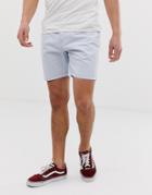 Brave Soul Slim Fit Chino Shorts In Blue - Blue