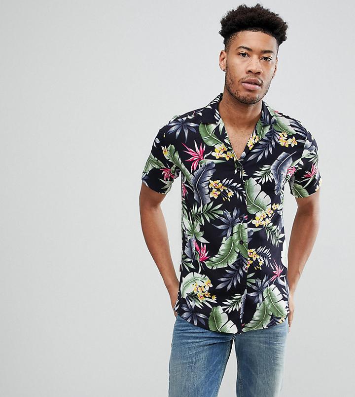 Le Breve Tall Revere Collar Shirt - Multi