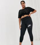 Nike Air Running Plus Leggings In Black